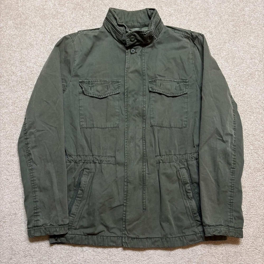 Gap Fatigue Jacket Womens Small Green Cotton Twill Military Utility M65 Style